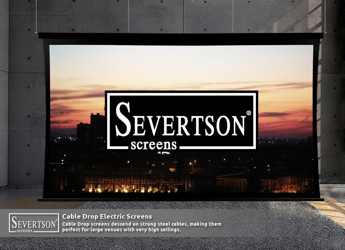 Severtson Screens Promotes Cable Drop Series of Motorized Projection Screens During CEDIA Expo 2025