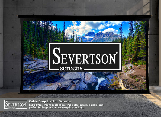 Severtson Screens Launches Cable Drop Series of Motorized Projection Screens During CEDIA Expo 2021