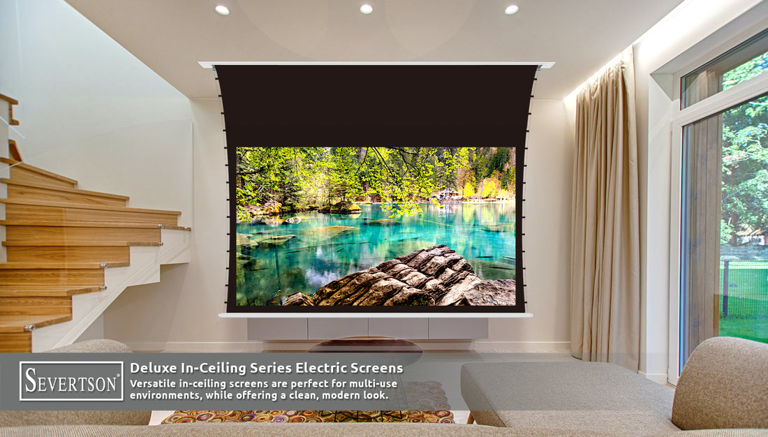 Severtson Showcases New Deluxe In-Ceiling Motorized Projection Screens During InfoComm 2022