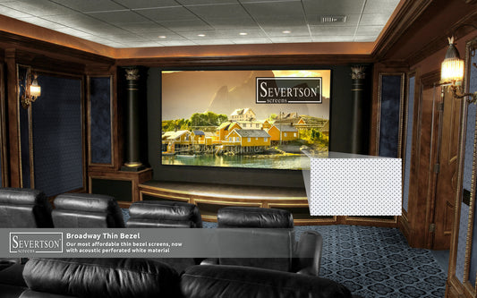 Severtson Launches Perforated Broadway Series Thin Bezel Fixed Frame Projection Screen Solutions