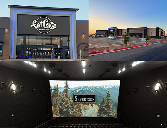 FatCats Utilizes Multiple Severtson Custom Cinema Projection Screens in New Arizona Location