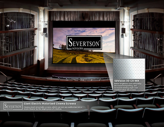 Severtson Features Giant Electric Motorized Cinema Screens & New Screen Coating Technologies at ShowSouth 2018